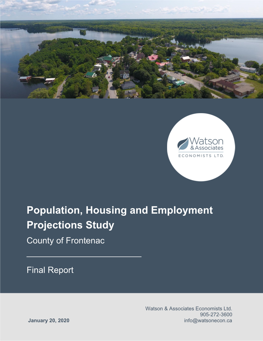 Population, Housing and Employment Projections Study County of Frontenac ______