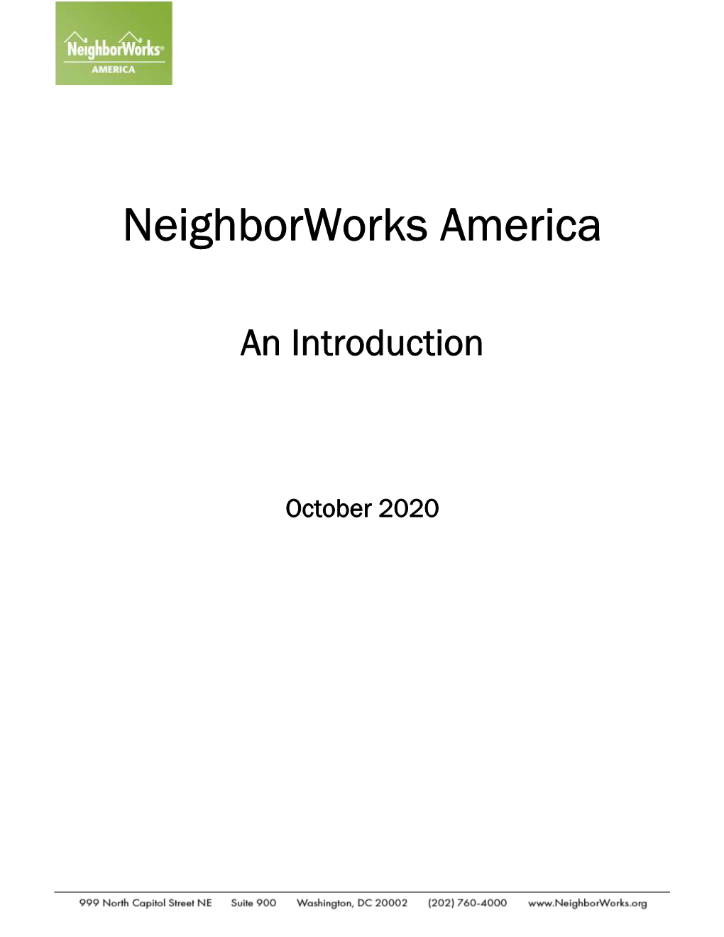 Read an Introduction to Neighborworks America and Learn