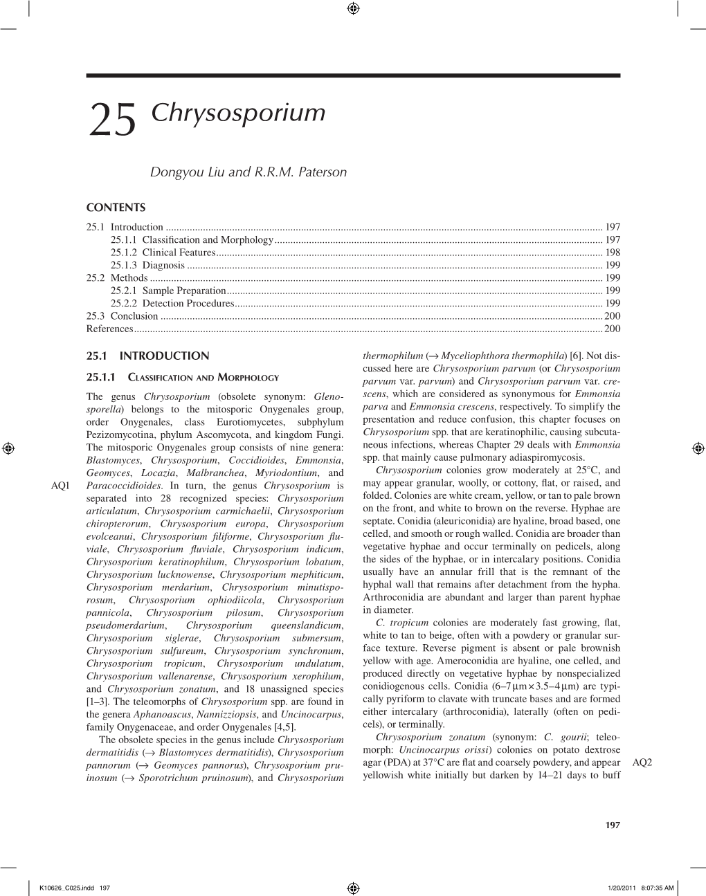 25 Chrysosporium