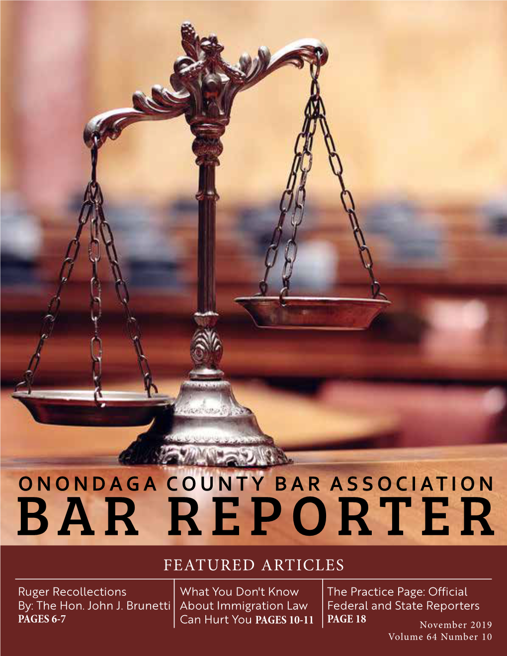 November 2019 Bar Reporter