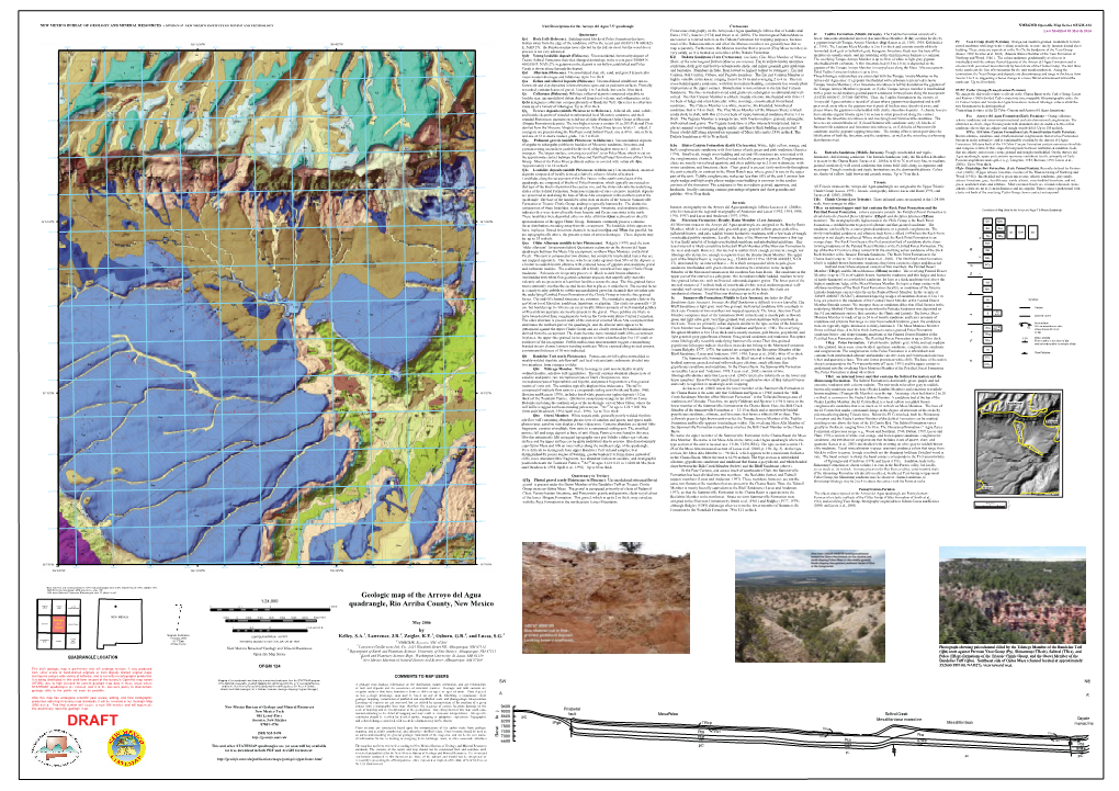 Geologic Map of the Arroyo Del Agua Quadrangle, Rio Arriba County