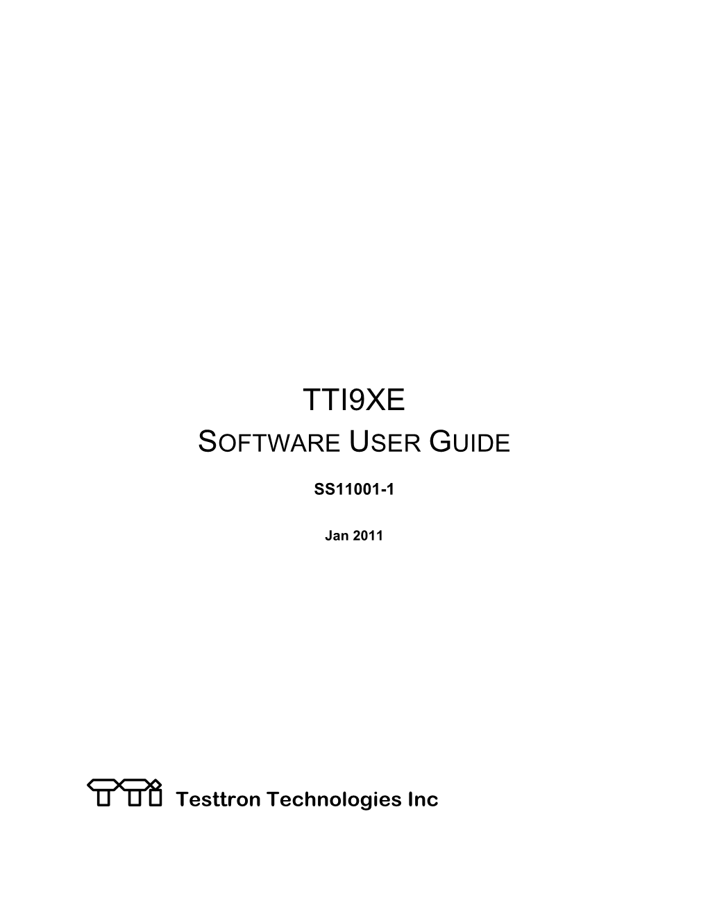 Tti9xe Software User Guide