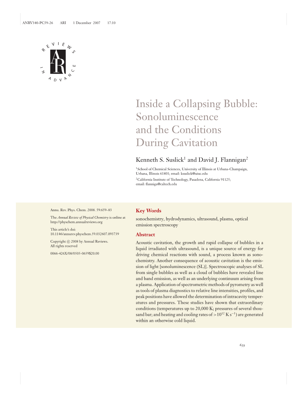 Inside a Collapsing Bubble: Sonoluminescence and the Conditions During Cavitation