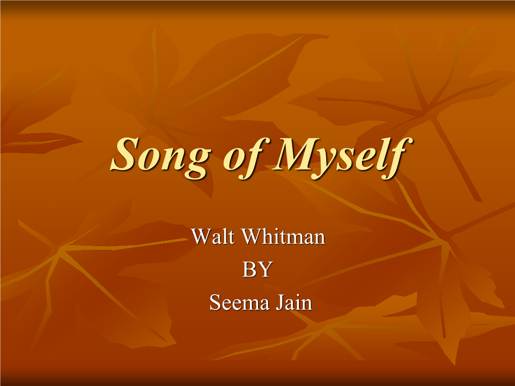 Song of Myself