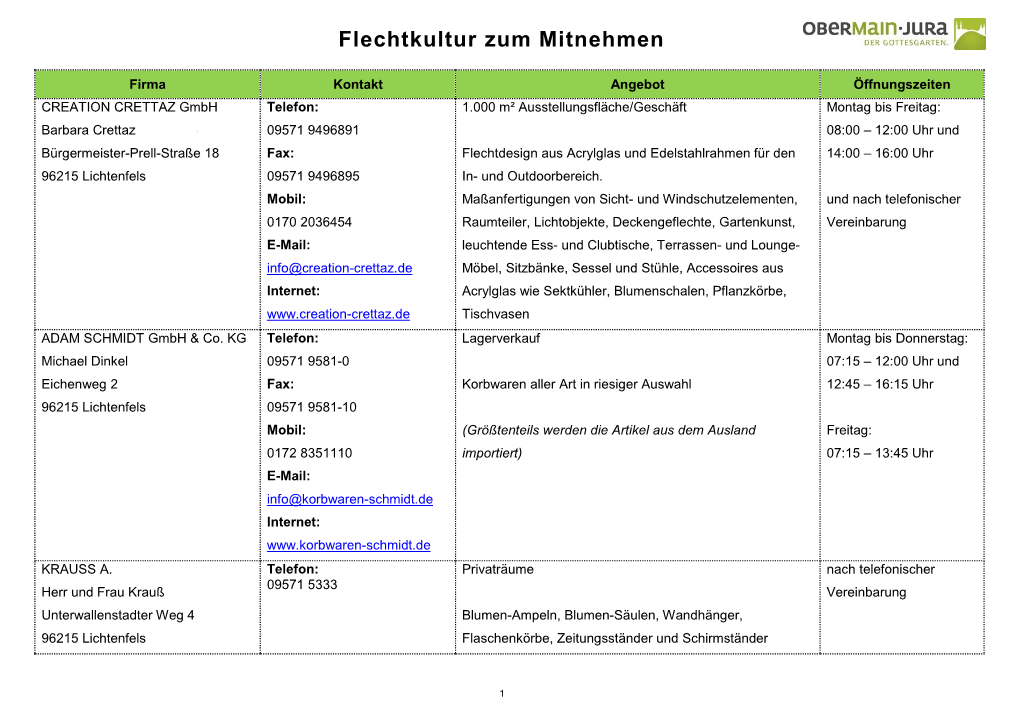 Flechtkultur Zum Mitnehmen