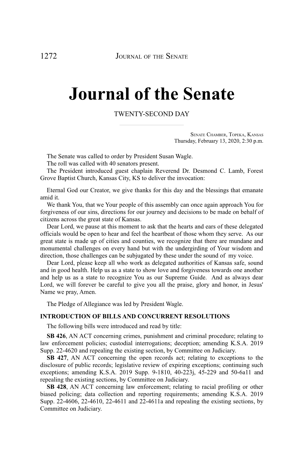 Journal of the Senate