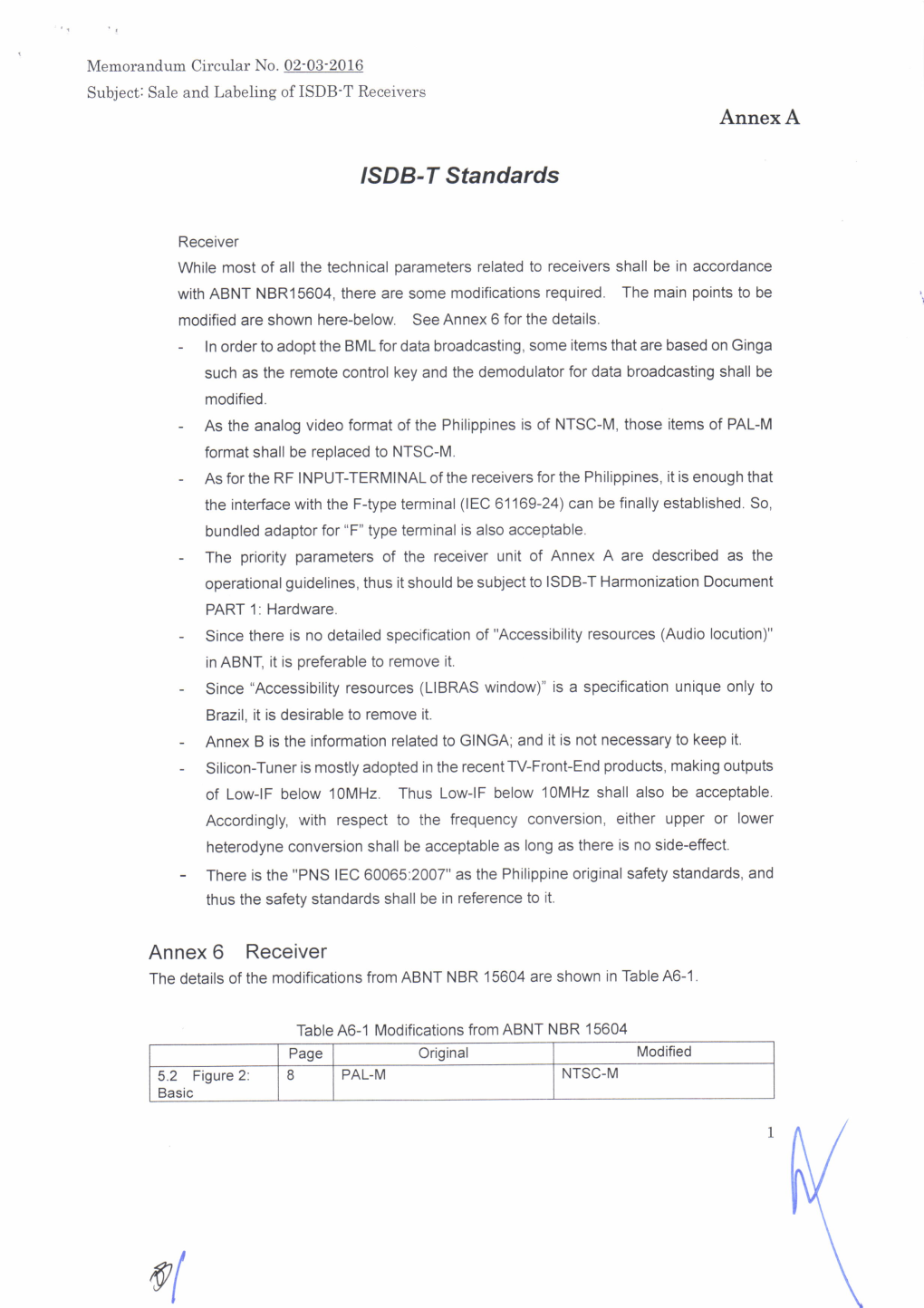 ISDB-T Standards