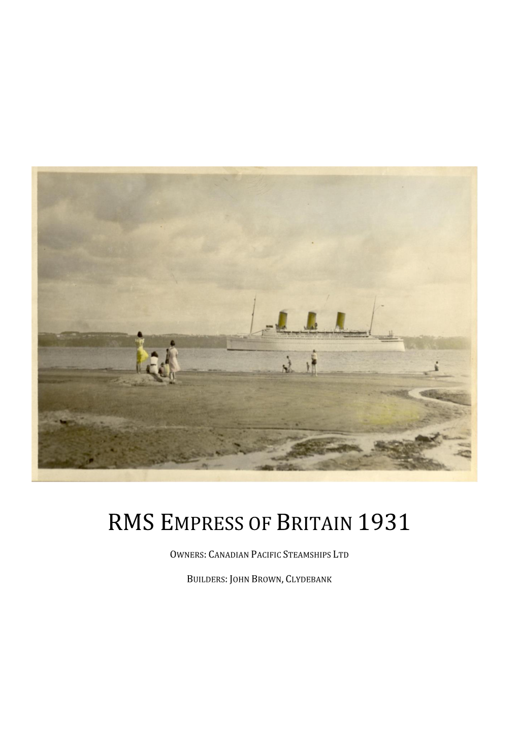 Rms Empress of Britain 1931