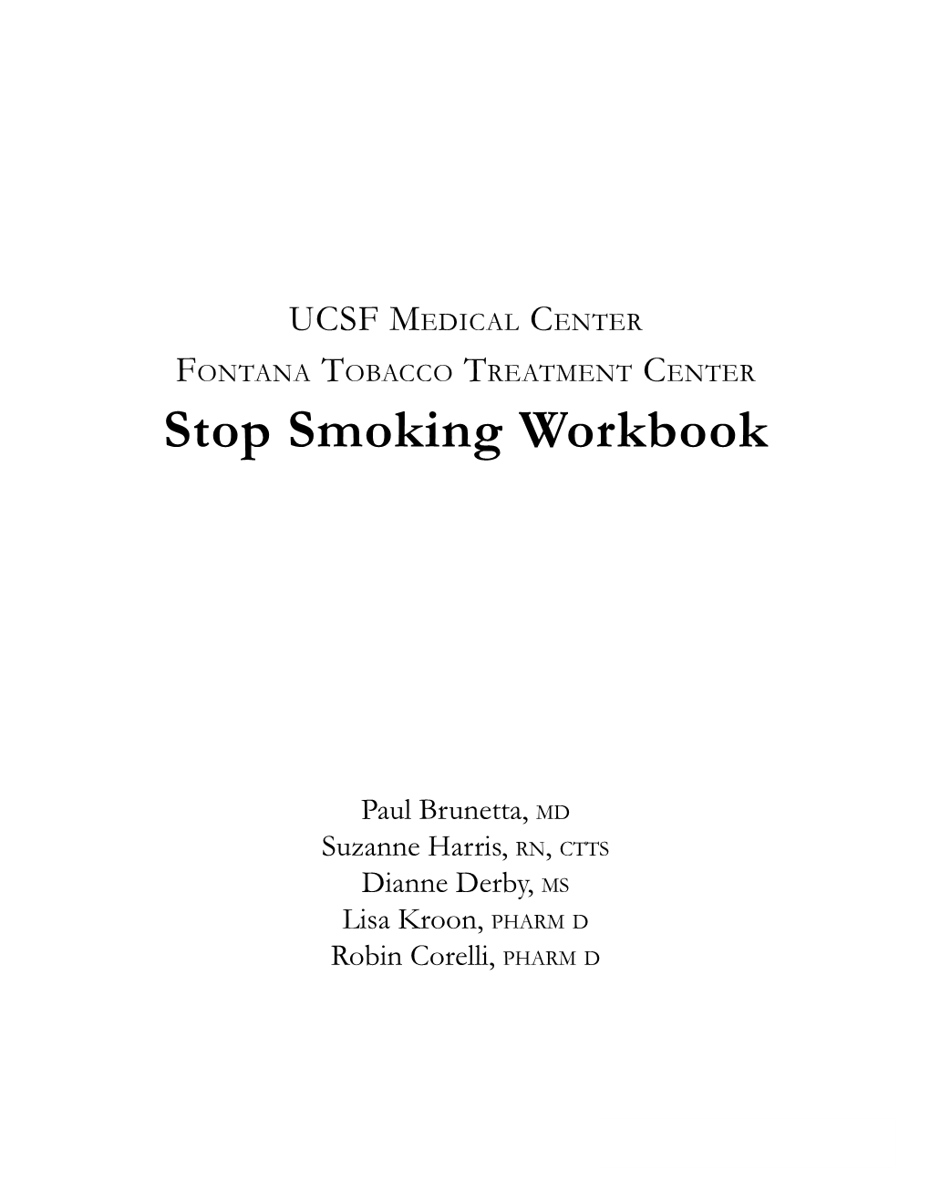 Stop Smoking Workbook