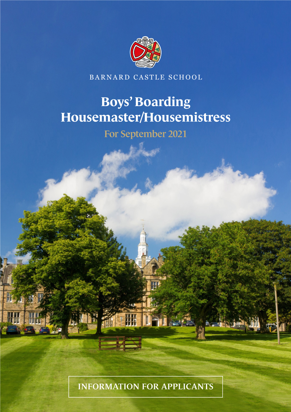 Boys' Boarding Housemaster/Housemistress