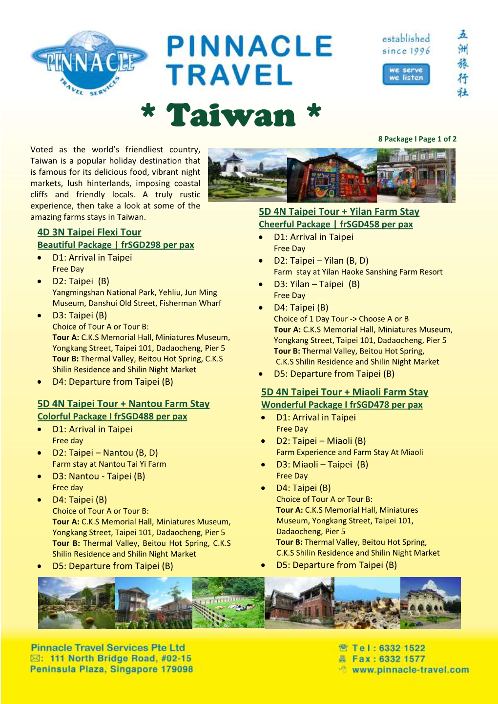 Taiwan Tour Package