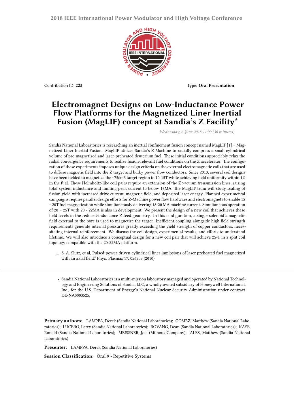 Electromagnet Designs on Low-Inductance Power Flow Platforms for the Magnetized Liner Inertial Fusion (Maglif) Concept at Sandia