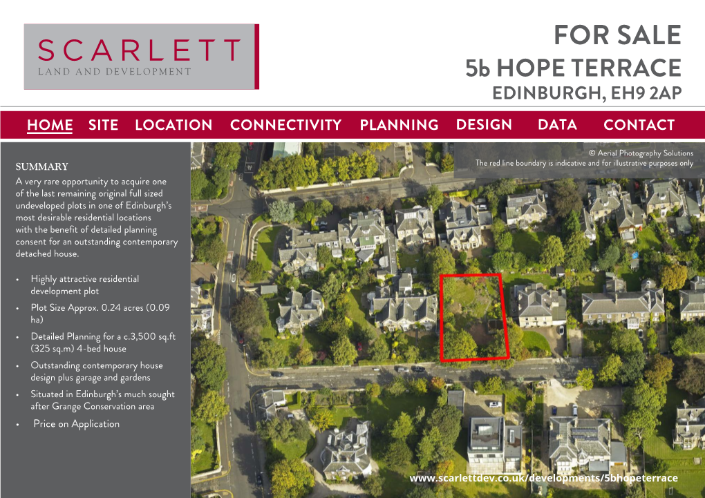 FOR SALE 5B HOPE TERRACE EDINBURGH, EH9 2AP SITE