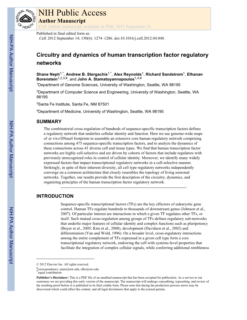 NIH Public Access Author Manuscript Cell