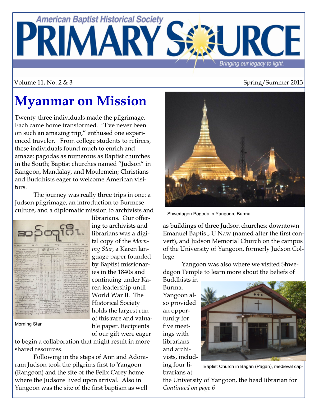 Myanmar on Mission