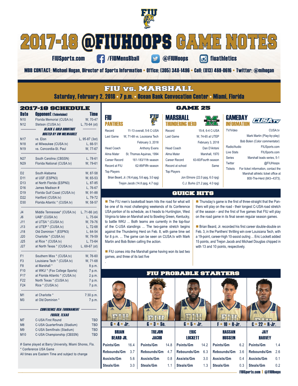 2017-18 @Fiuhoops Game Notes