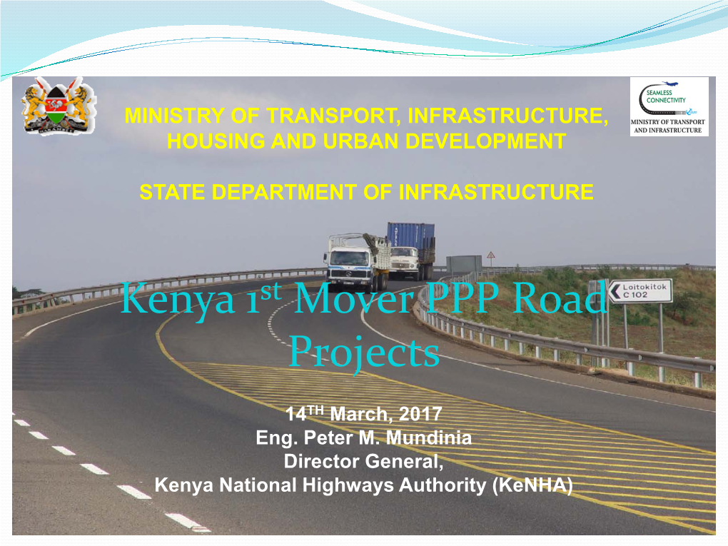 Kenya 1St Mover PPP Road Projects