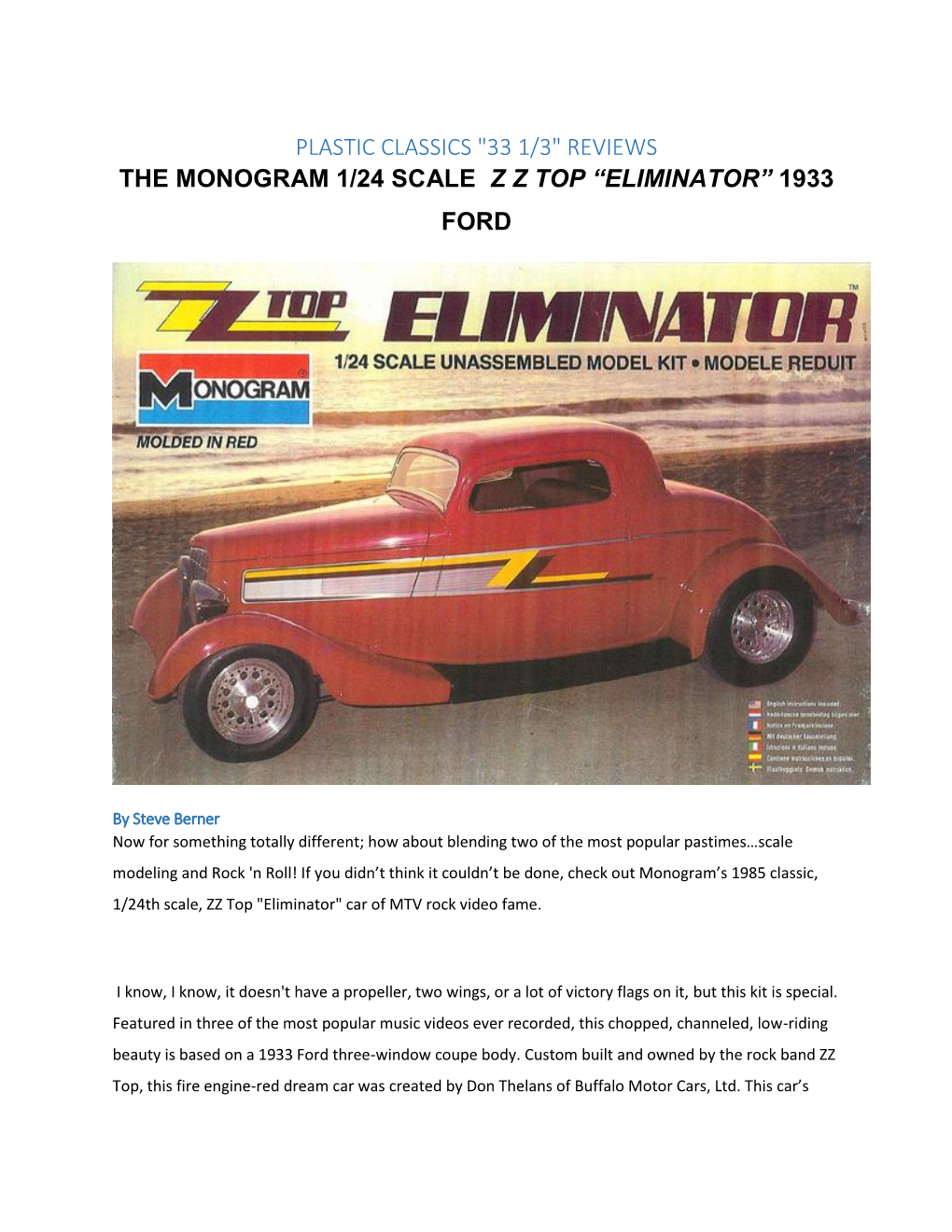 “Eliminator” 1933 Ford