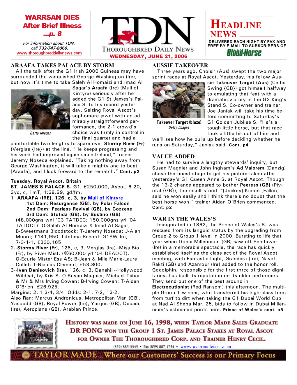 HEADLINE NEWS • 6/21/06 • PAGE 2 of 9