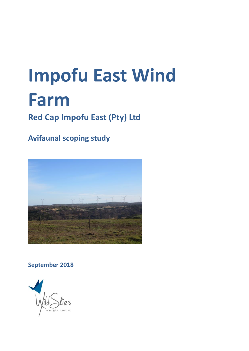 Impofu East Wind Farm Red Cap Impofu East (Pty) Ltd