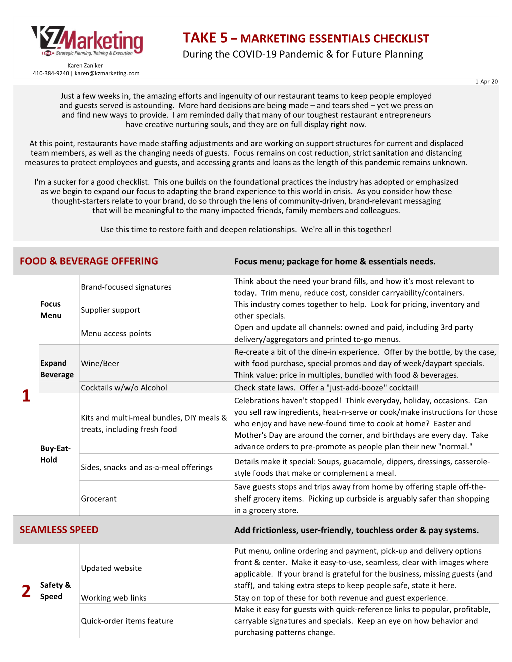 Marketing Essentials Checklist