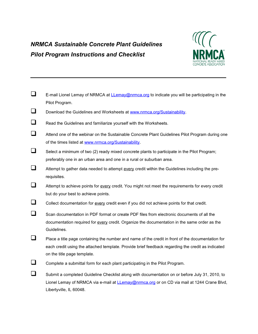 SCPG Pilot Program Instructions and Submittal Form