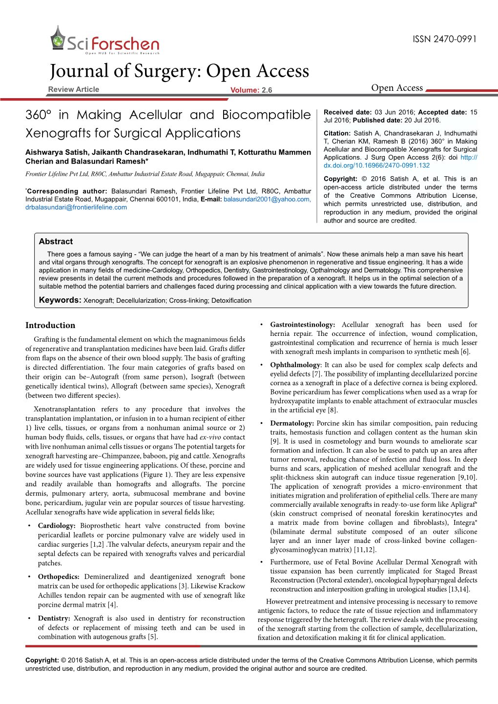 360° in Making Acellular and Biocompatiblexenografts For