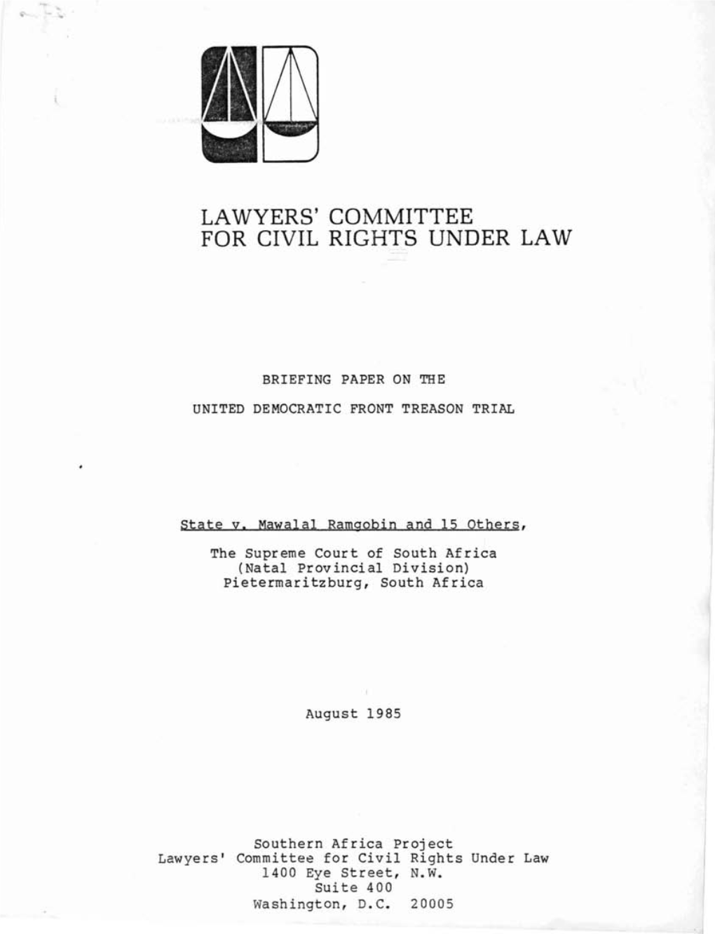 Lawyers' Committee for Civil Rights Under Law