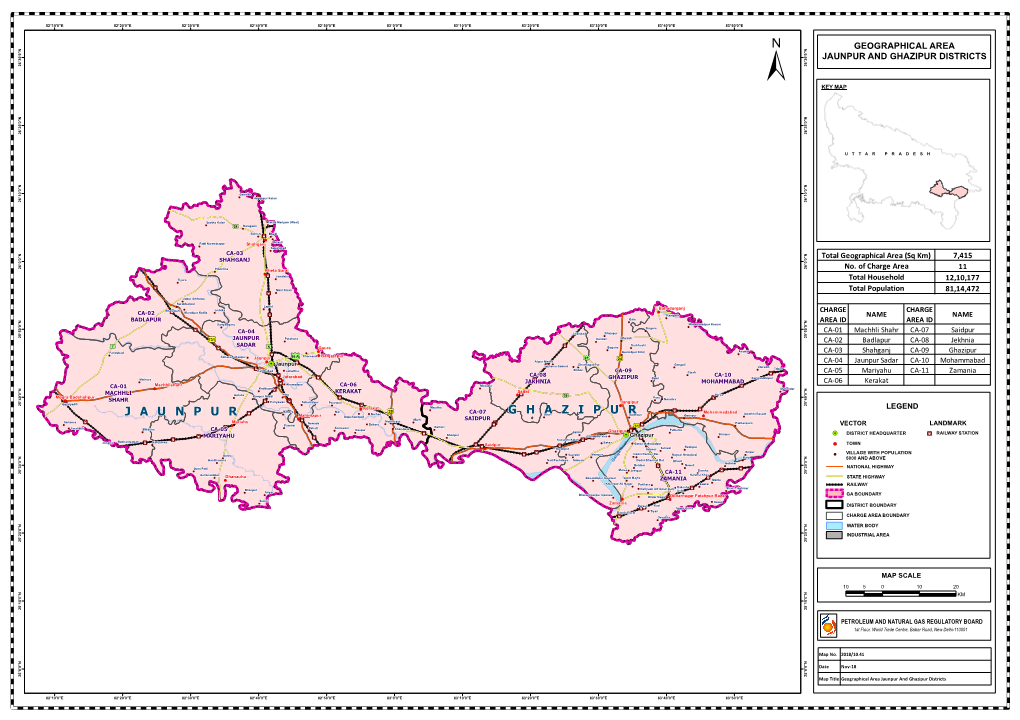 Jaunpur and Ghazipur Districts 6 6 2 ± 2 Key Map N N 