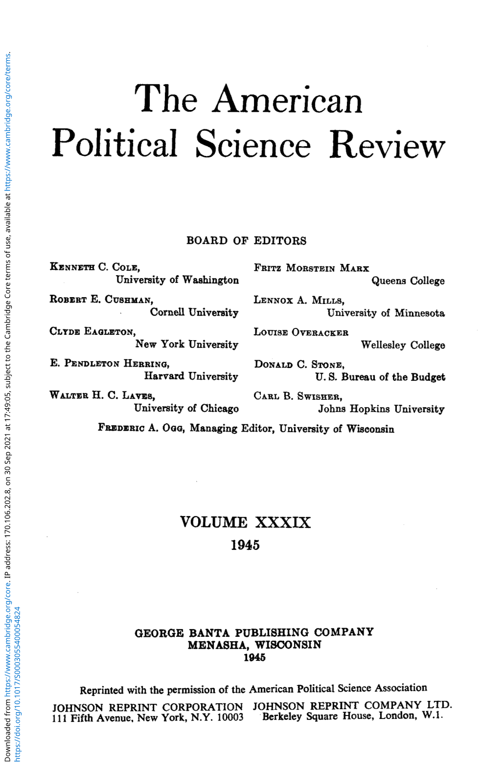 The American Political Science Review