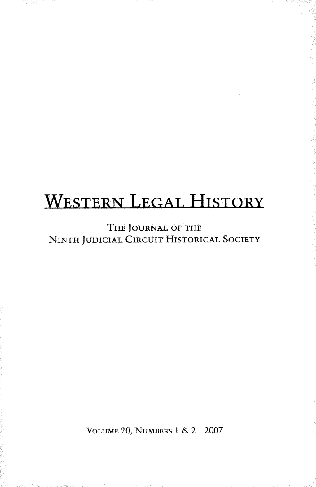 WESTERN LEGAL Hrstory