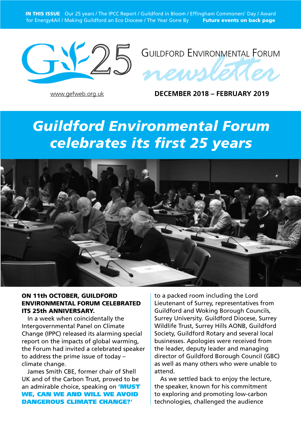 Guildford Environmental Forum Celebrates Its First 25 Years