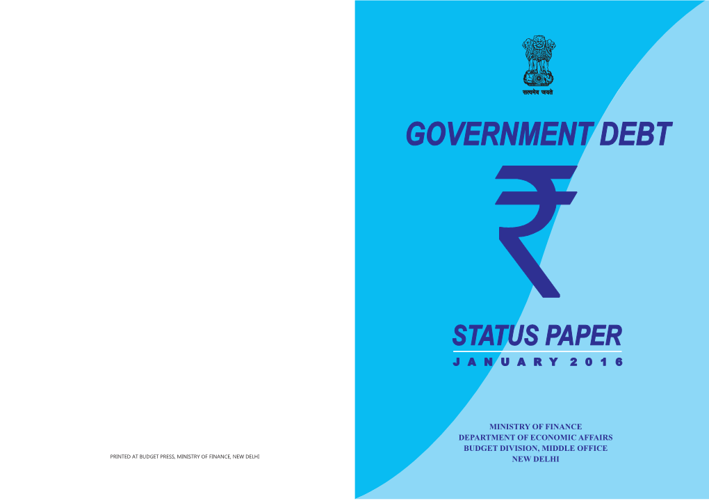 Government Debt ` Status Paper J a N U a R Y 2 0 1 6