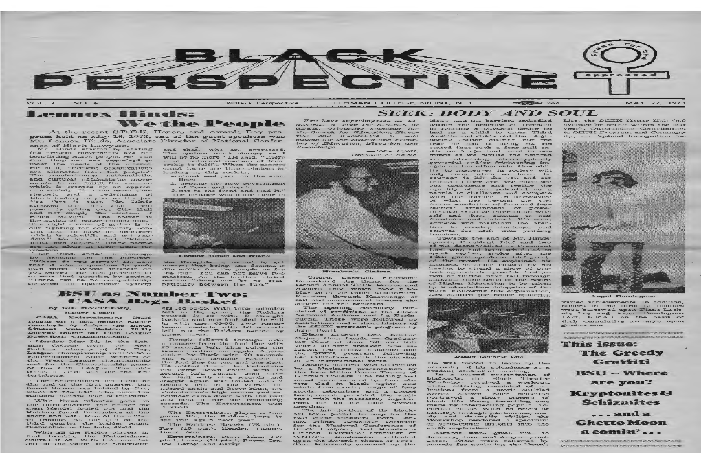 Black Perspective, Vol. 3 No. 6