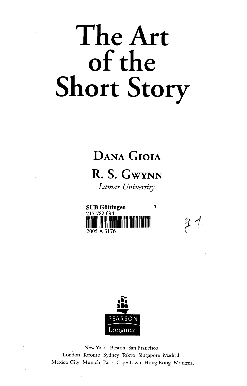 The Art of the Short Story