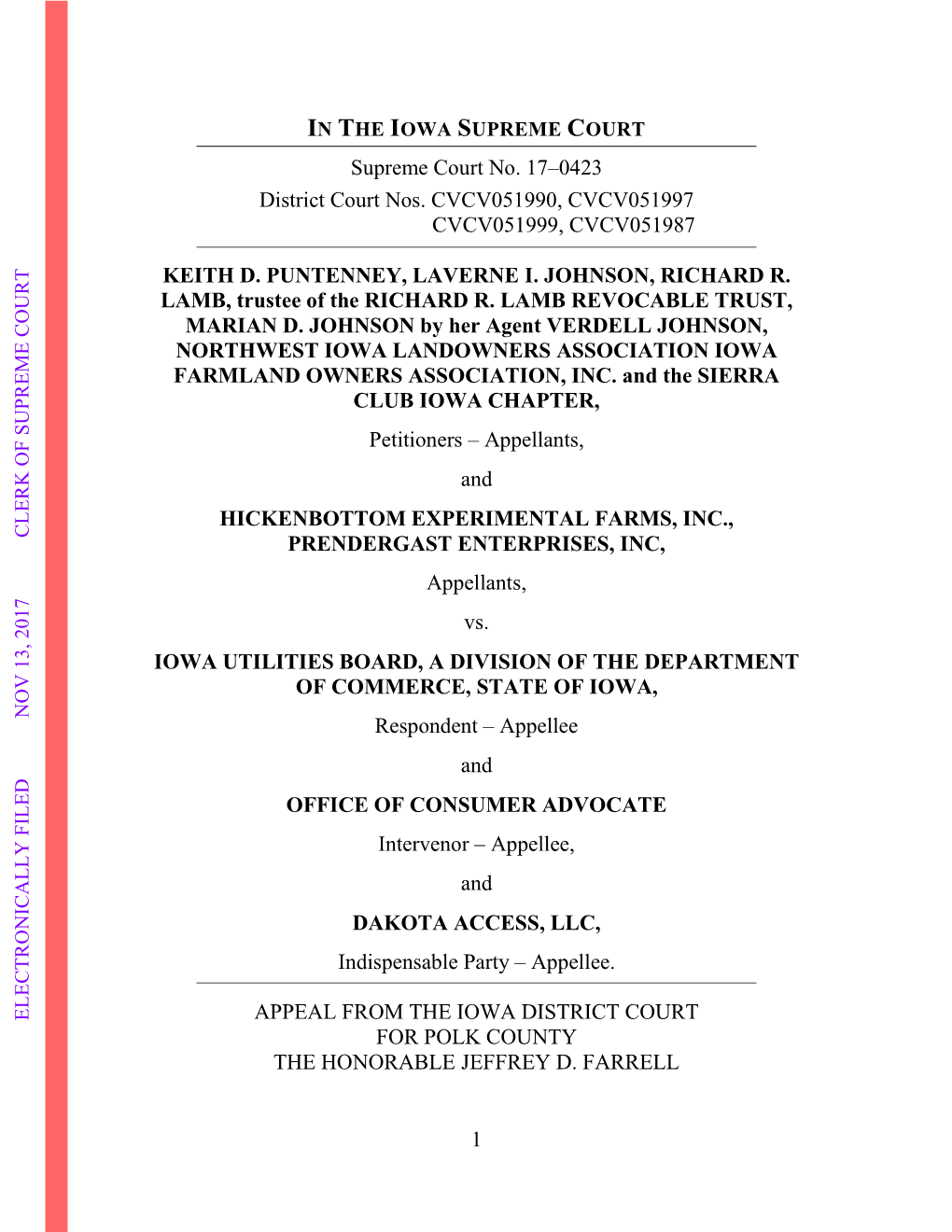 1 Supreme Court No. 17–0423 District Court Nos