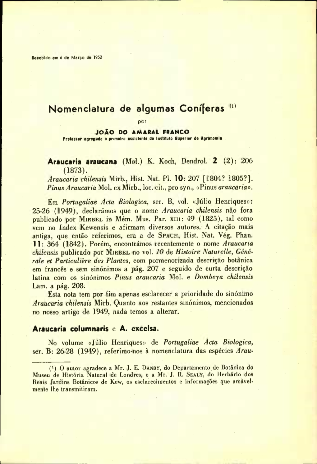 Nomenclatura De Algumas Coníferas (1)