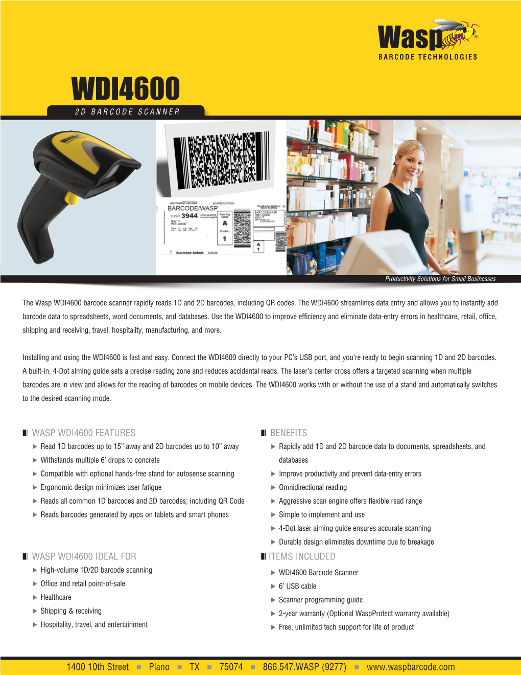 WDI4600 2D Barcode SCANNER