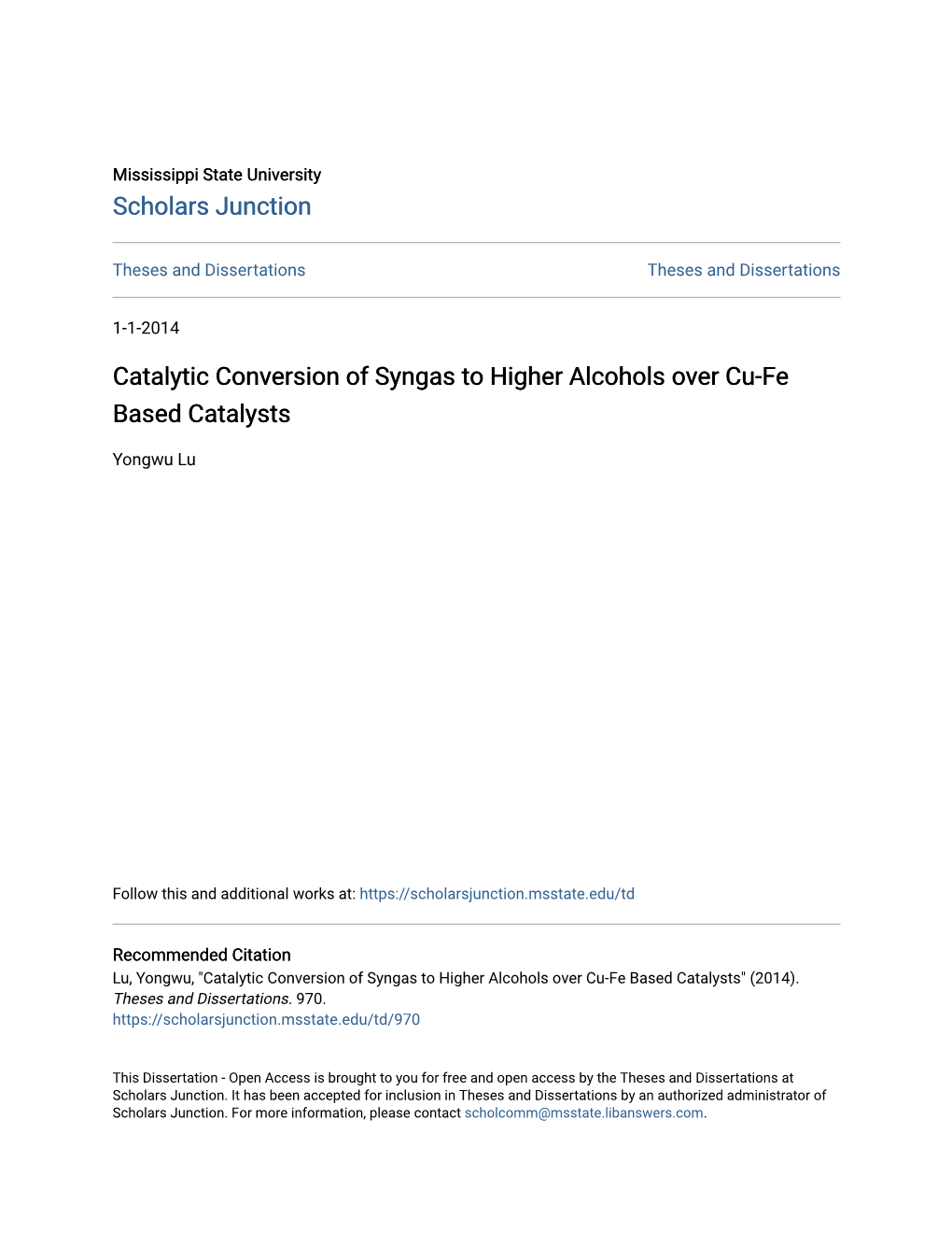 Catalytic Conversion of Syngas to Higher Alcohols Over Cu-Fe Based Catalysts