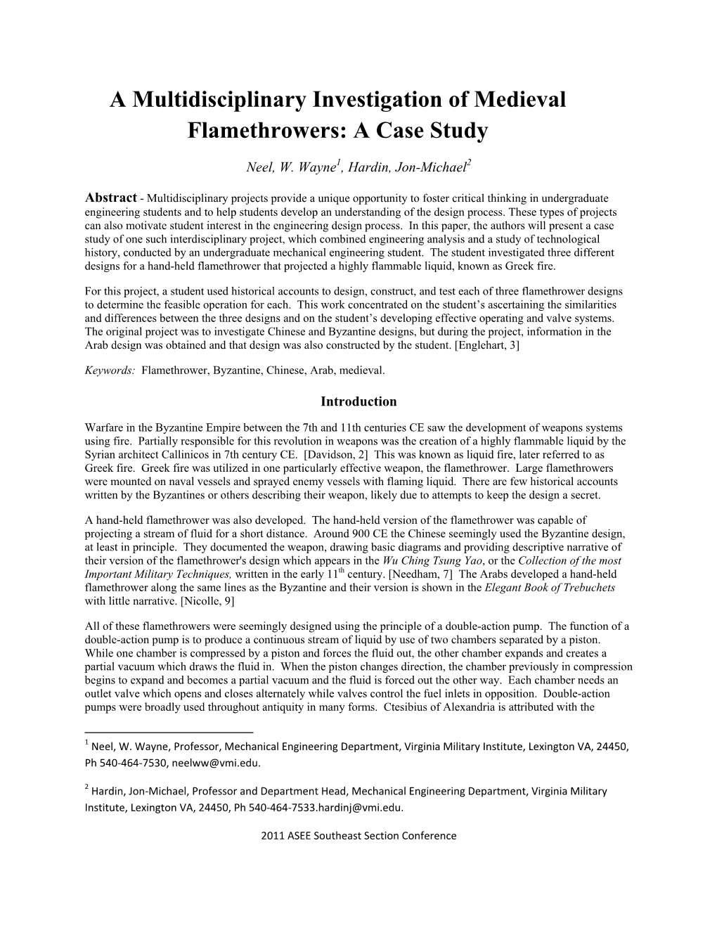 A Multidisciplinary Investigation of Medieval Flamethrowers: a Case Study