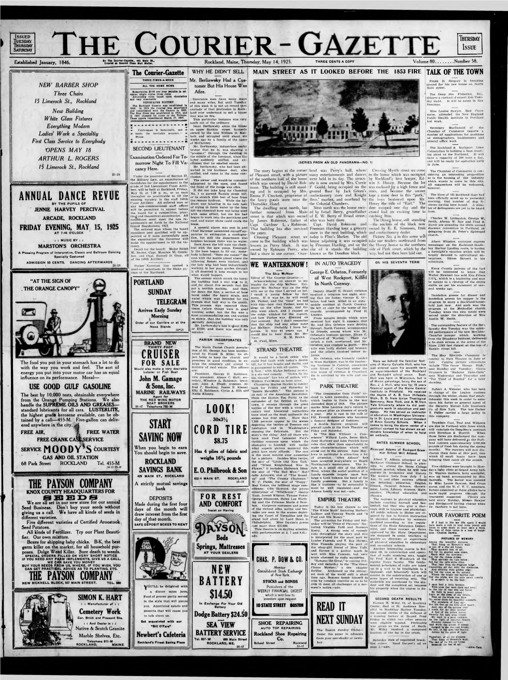 Courier Gazette : May 14, 1925