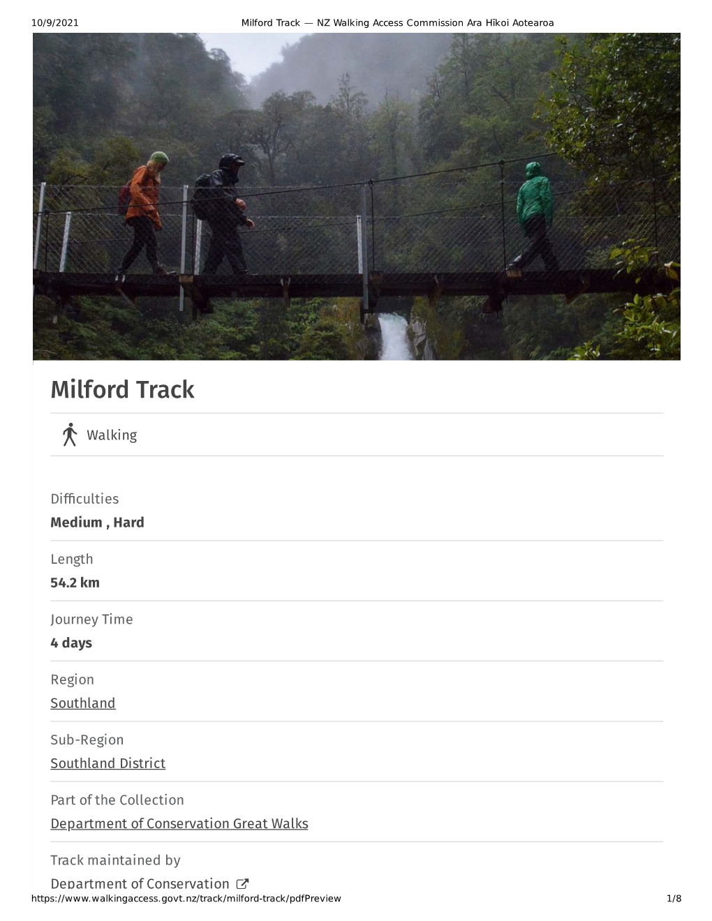 Milford Track — NZ Walking Access Commission Ara Hīkoi Aotearoa