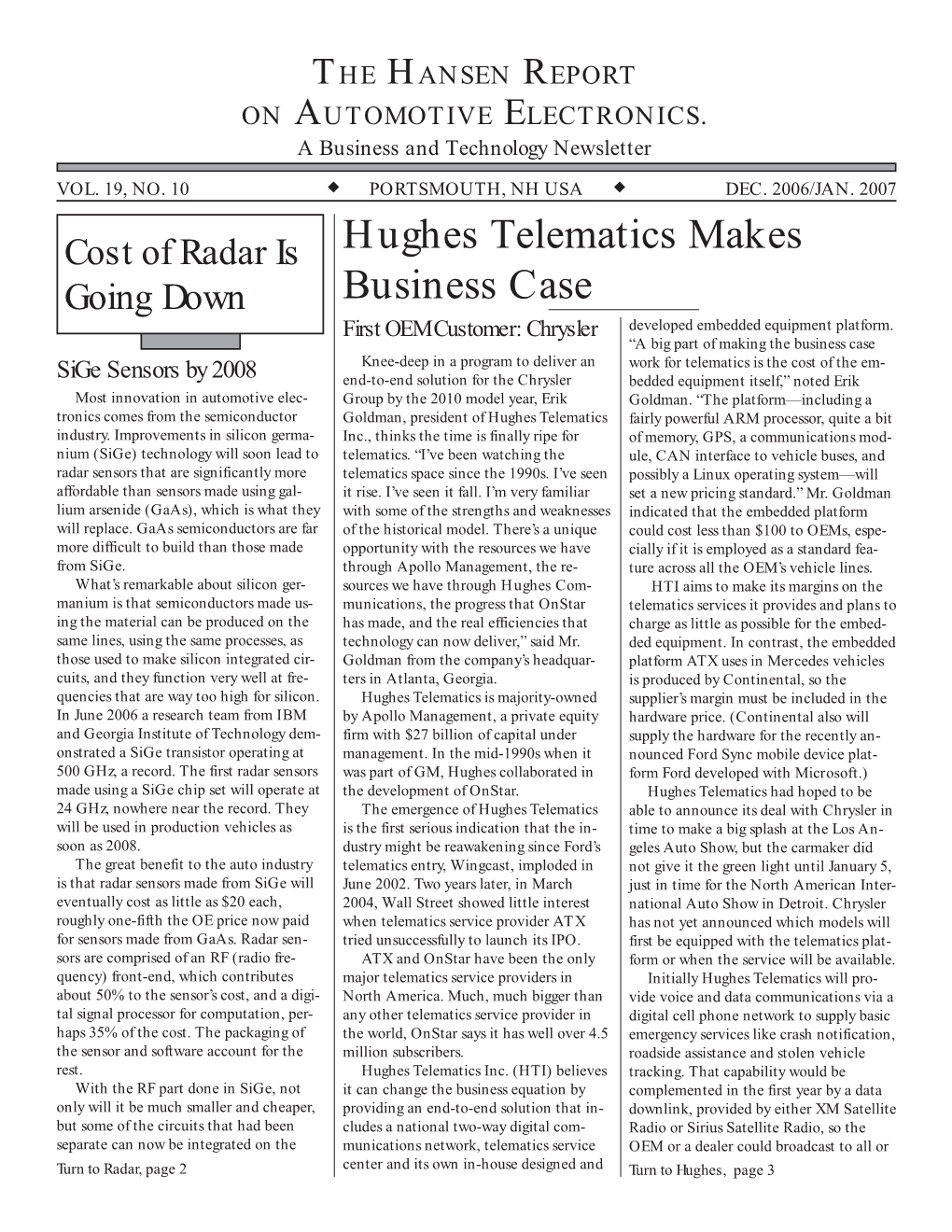 Hughes Telematics Makes Business Case