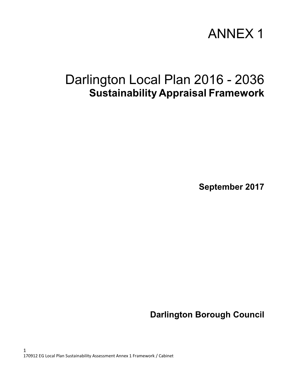 ANNEX 1 Darlington Local Plan 2016