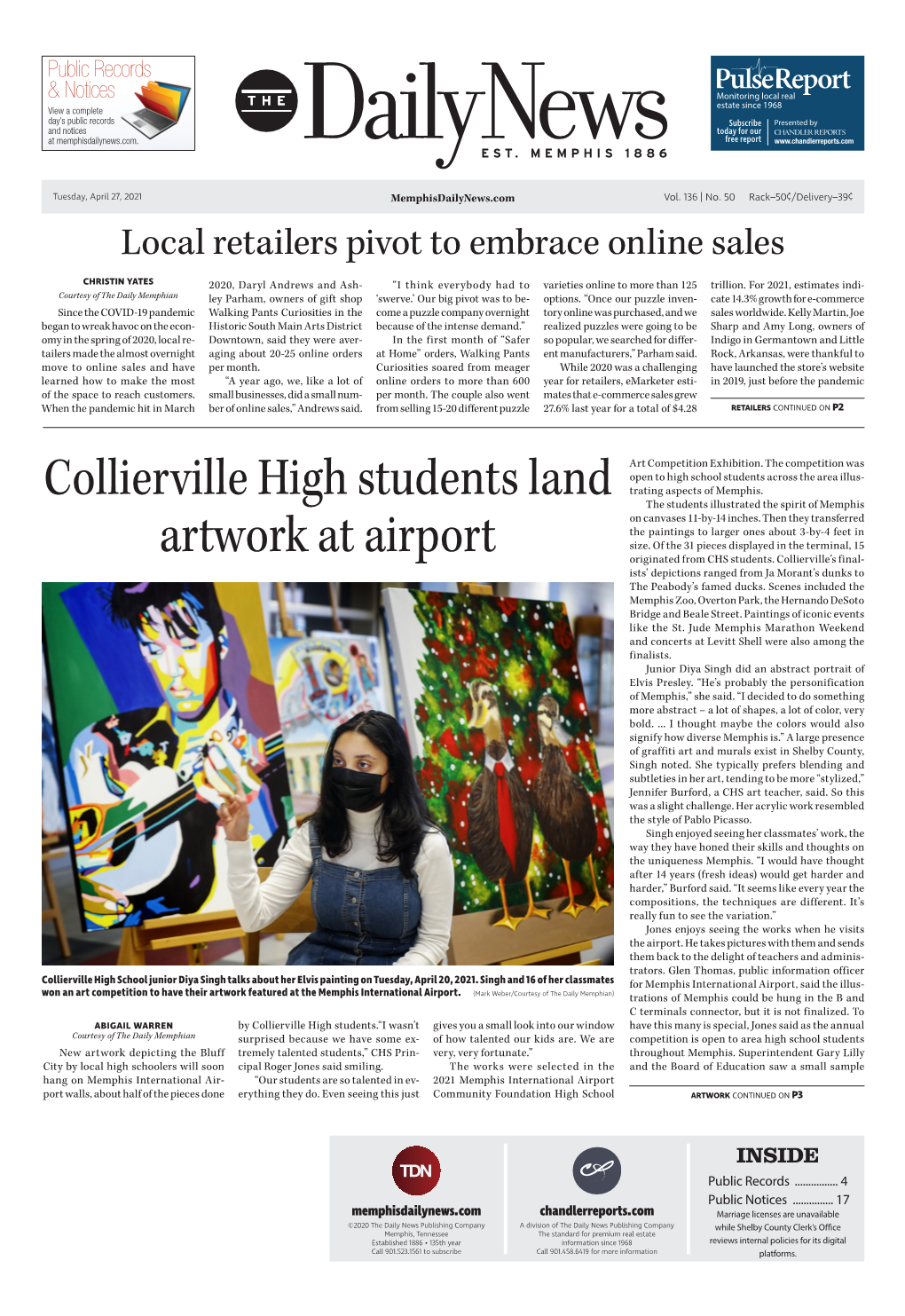 Collierville High Students Land Artwork at Airport
