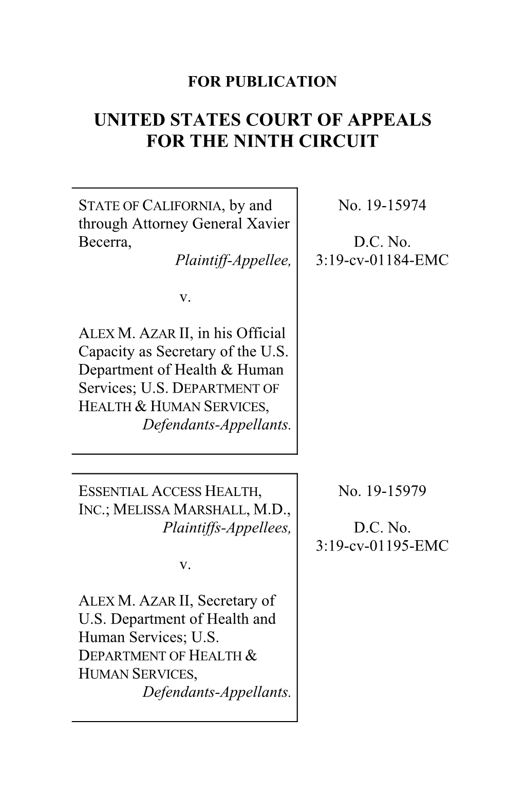 California V. Azar