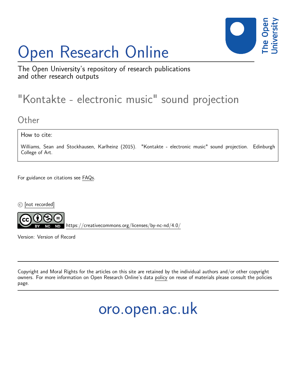 Open Research Online Oro.Open.Ac.Uk