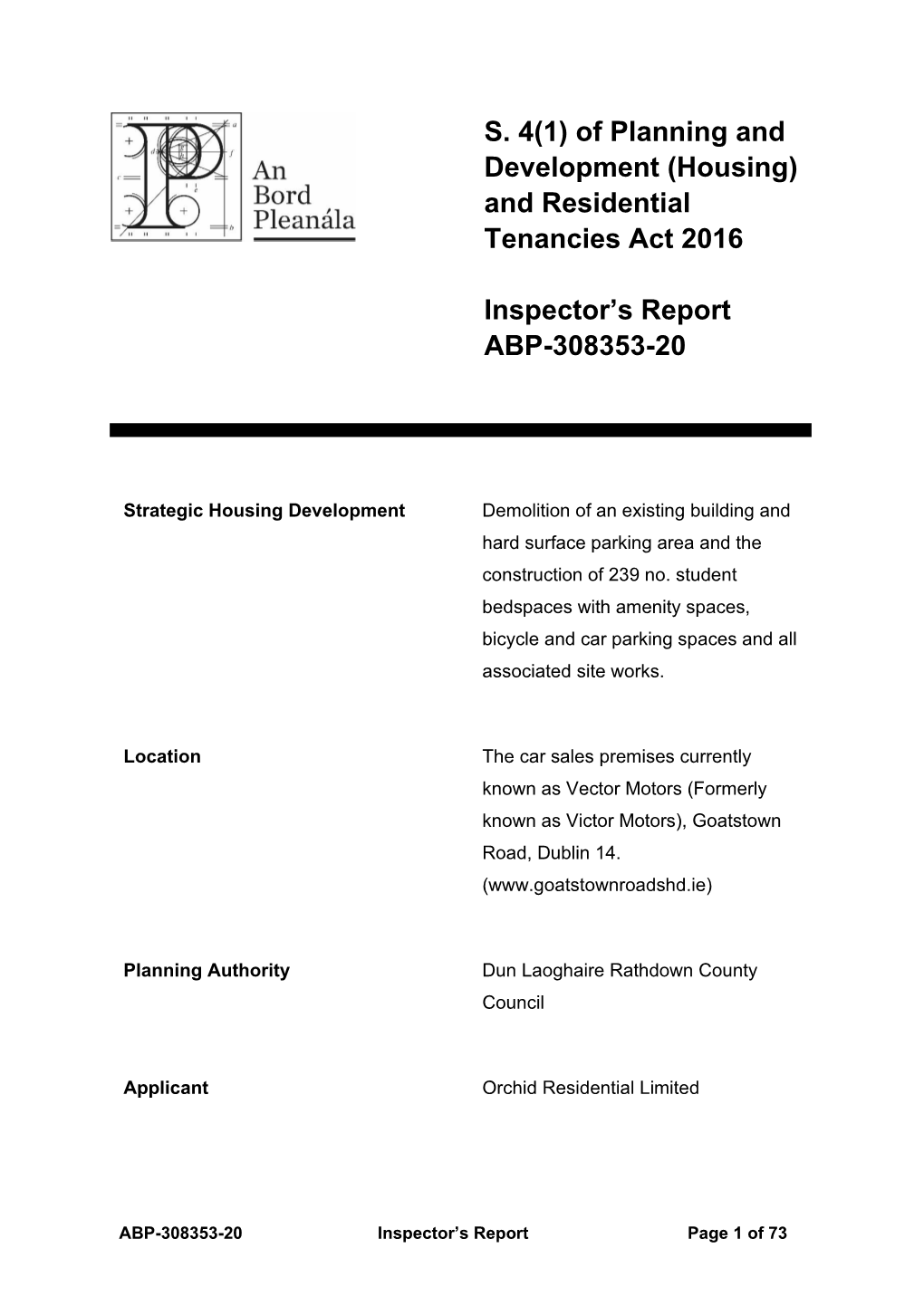 And Residential Tenancies Act 2016 Inspector's