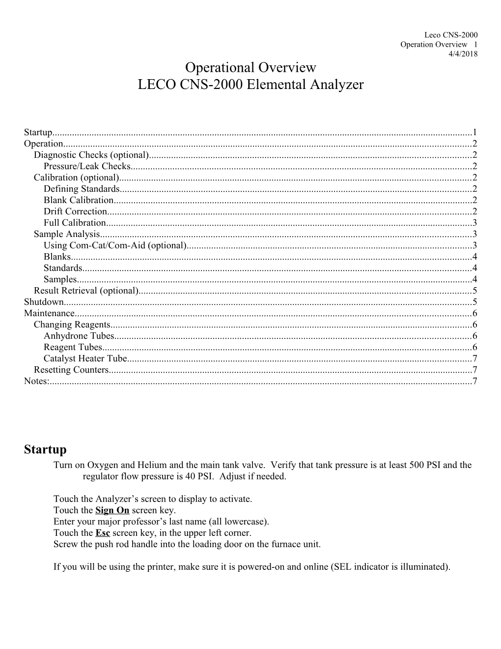 LECO CNS-2000 Elemental Analyzer