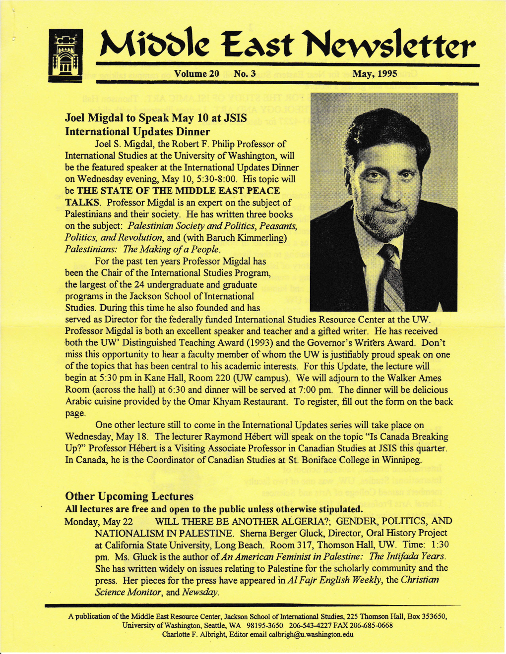 May 1995, Volume 20, No. 3